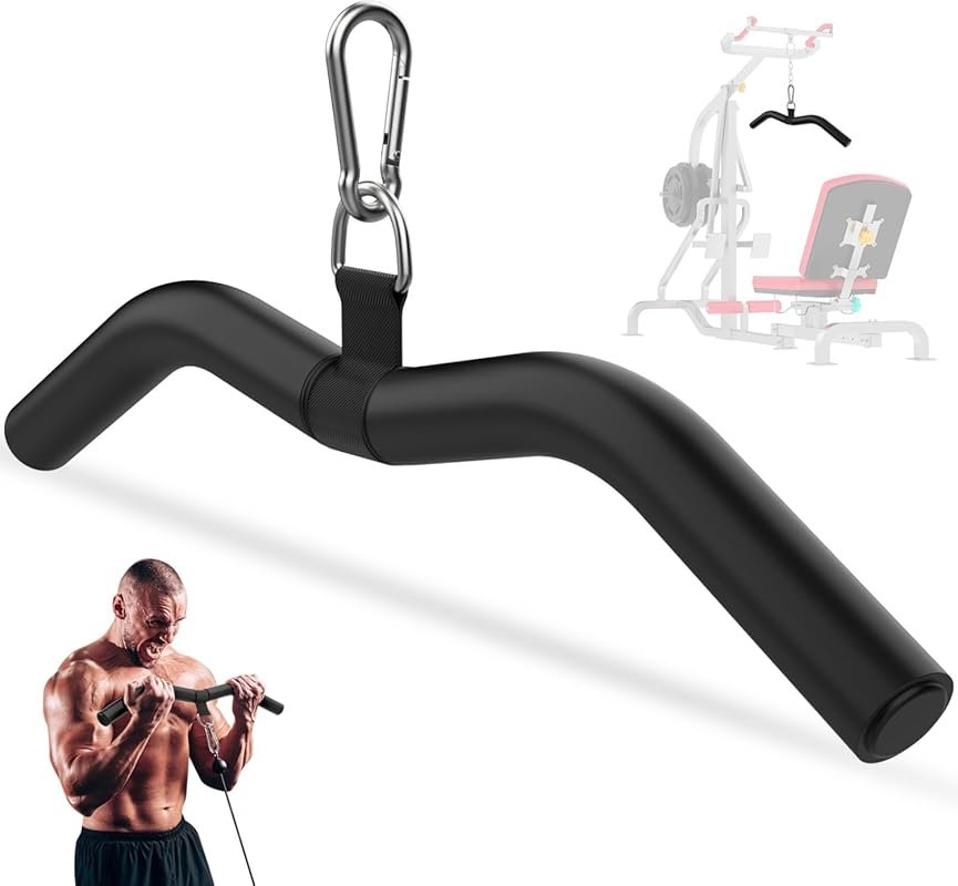 Single D-Handle LAT Pulldown Tricep Press Down Bar Rubber Handle for P