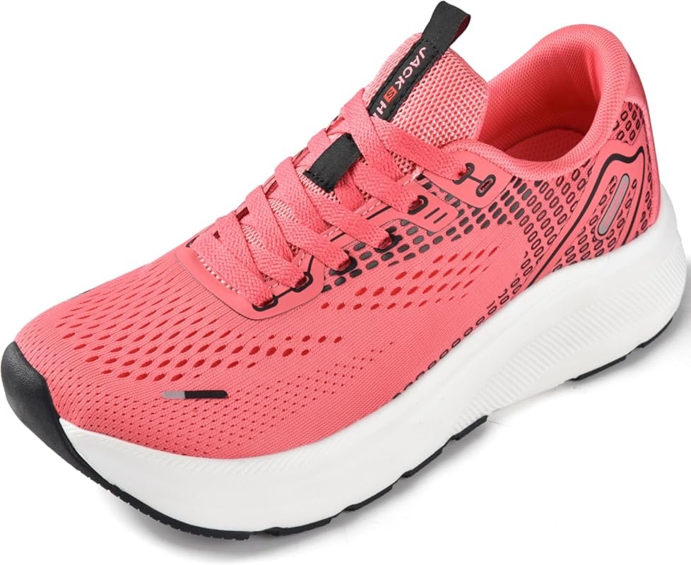 JACKSHIBO Women's Wide Toe Box Arch Support Zero Drop Sneakers for Pla