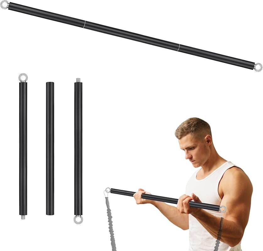 Heavy Duty Dual Hook LAT Pull Down Bar Cable Attachment for Gym Machin