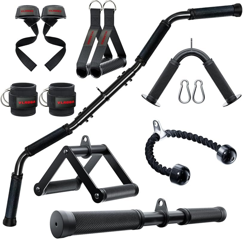 Versatile Cable Machine Attachments for Triceps LAT Pull Downs, Home G