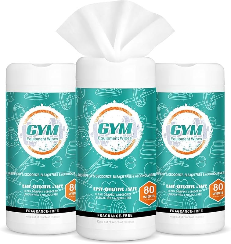720 Non-Fragrance Gym Wipes – 3-Pack for Yoga Mats, Pilates, Spas & Ho