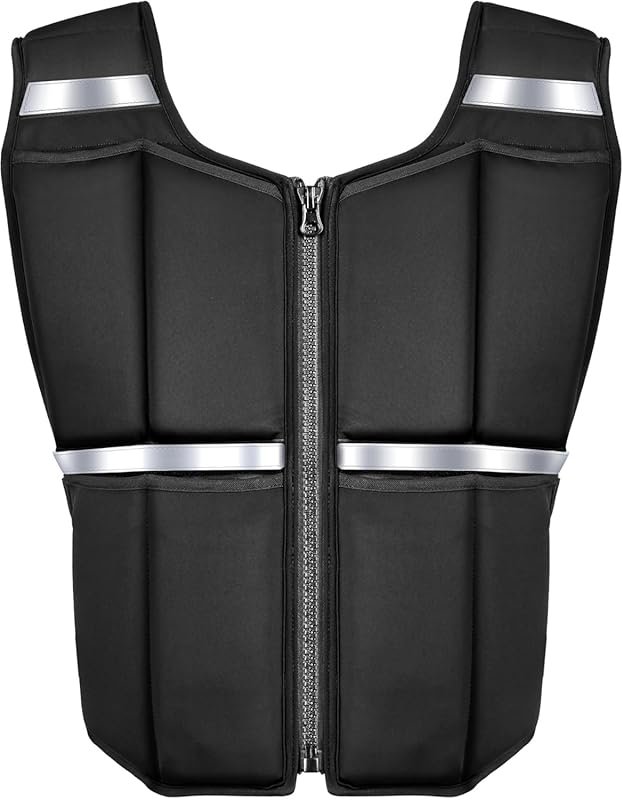 Adjustable Weighted Rucking Vest for Men Women: 45/35/19lb Silicone We