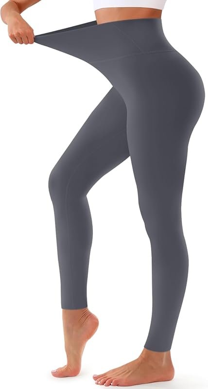 Bluemaple High Waisted Tummy Control Non-See-Through Leggings Soft Yog