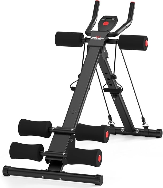 RELIFE Foldable Ab Cruncher for Full Body Strength Training, 440 LBS C