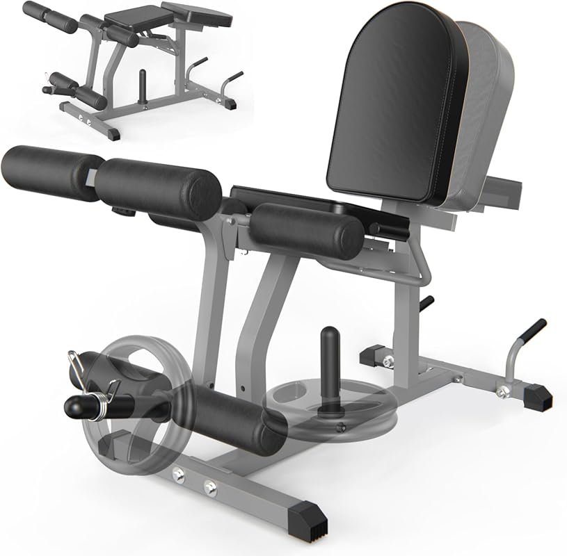 Adjustable 2-in-1 Leg Extension & Curl Machine with 660LB Capacity for