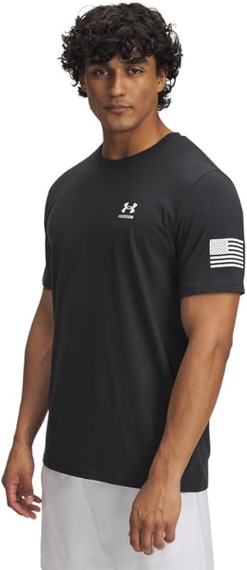 Under Armour Men's Freedom Flag Short Sleeve T-Shirt Patriotic Moistur