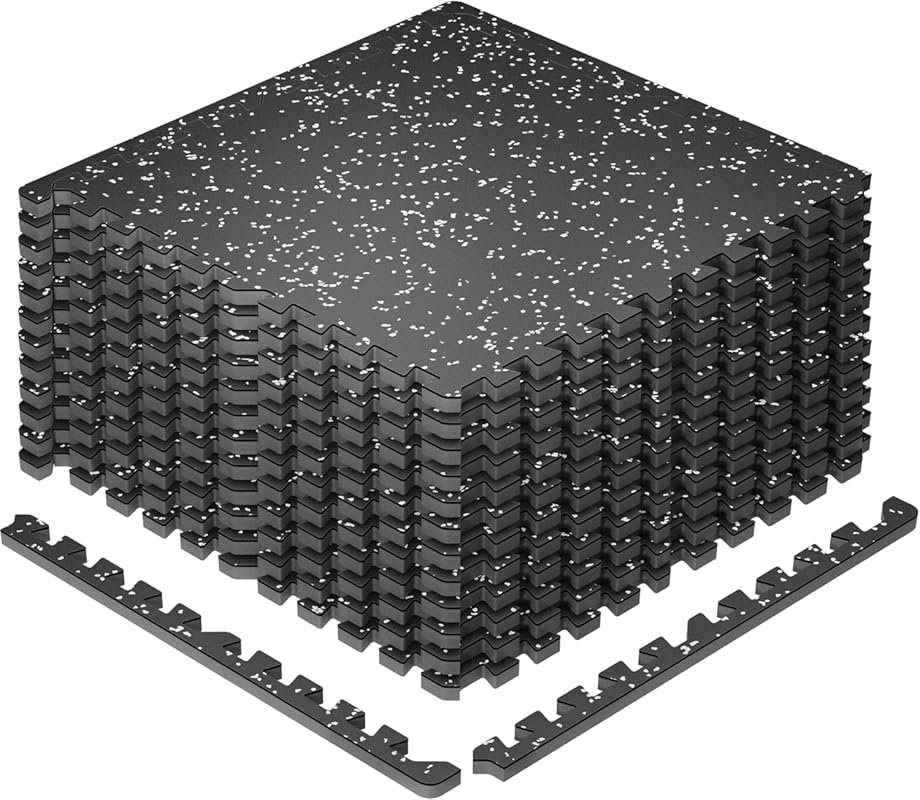 SUPERJARE 0.79 Inch Extra-Thick EVA Foam Exercise Mats Interlocking Ti