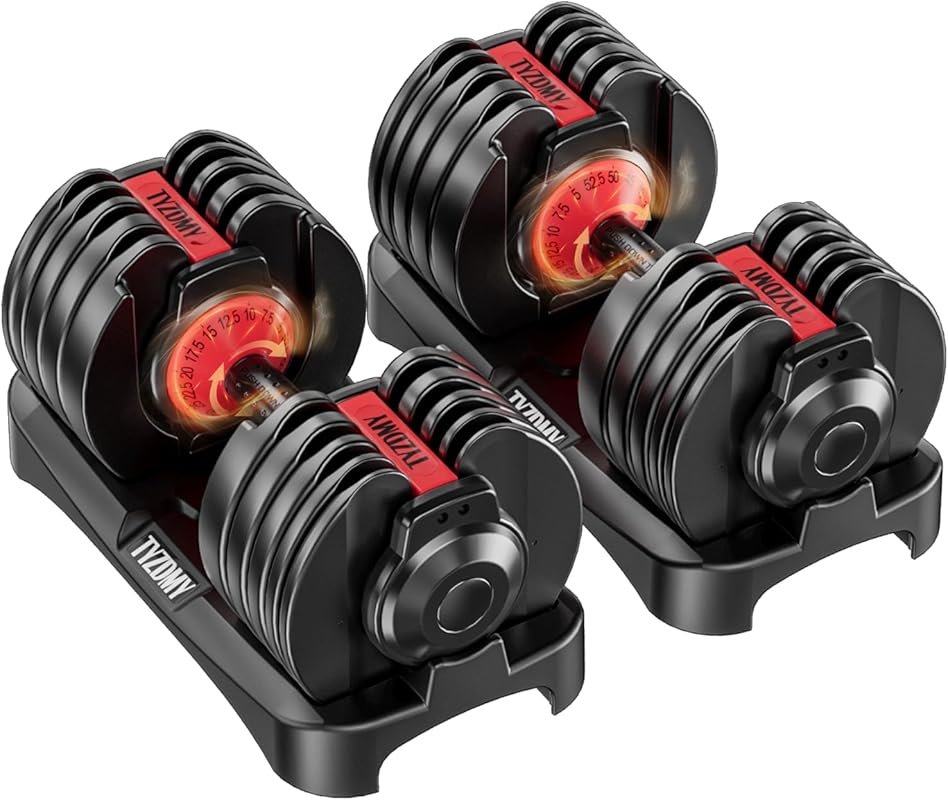 105 lbs Adjustable Dumbbells Set for Home Strength Training, 15-in-1