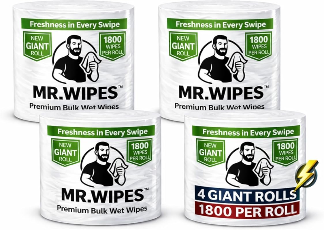 7200 Eco-Friendly Wet Wipes with Aloe Vera – Safe for All Surfaces, Ha
