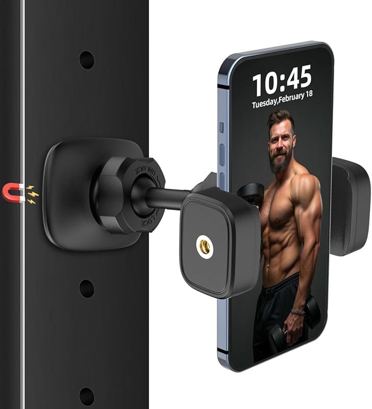 SEVENKA Stretchable Magnetic Gym Phone Holder, 360° Rotation for iPhon