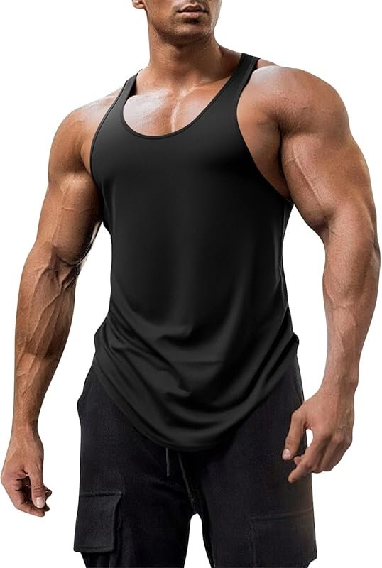 Men's Sleeveless Fitness Stringer Tank Tops for Bodybuilding and Gym