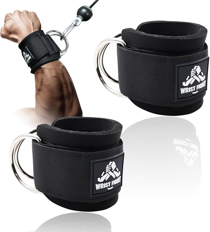 Dual D-Ring Wrist Cuffs Secure Comfortable Support Cable Machines Late