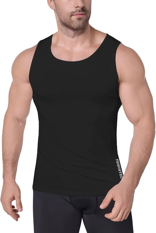 Men's Sleeveless Compression Tank Top for Gym, Workout, and Muscle Support Base Layer