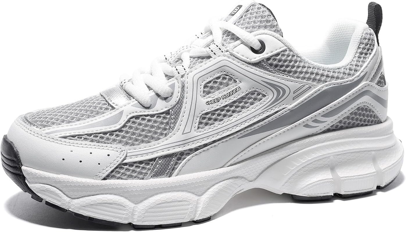 BAASPLOA Women's Chunky Fashion Sneakers – Breathable Mesh, Thick Plat