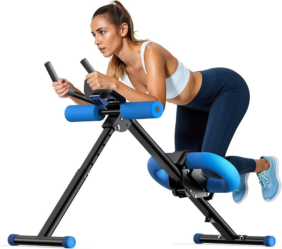 OWLSKY Foldable Ab Trainer with LCD Monitor, Device Holder & 400 LBS C