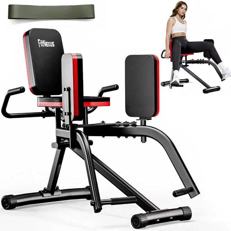 Compact Hip Abductor Machine with 6-Level Resistance, 360° Adjustable 