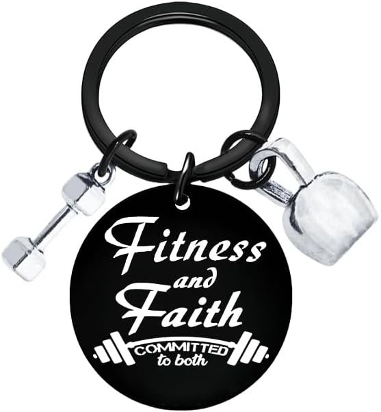 Barbell & Dumbbell Keychain Set – Mini Gym Lover Keyring for Bags & Ba