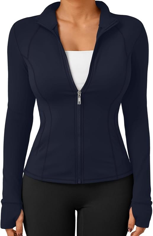 Trendy Queen Women's Lightweight Zip-Up Jackets 2026 Athletic Workout 