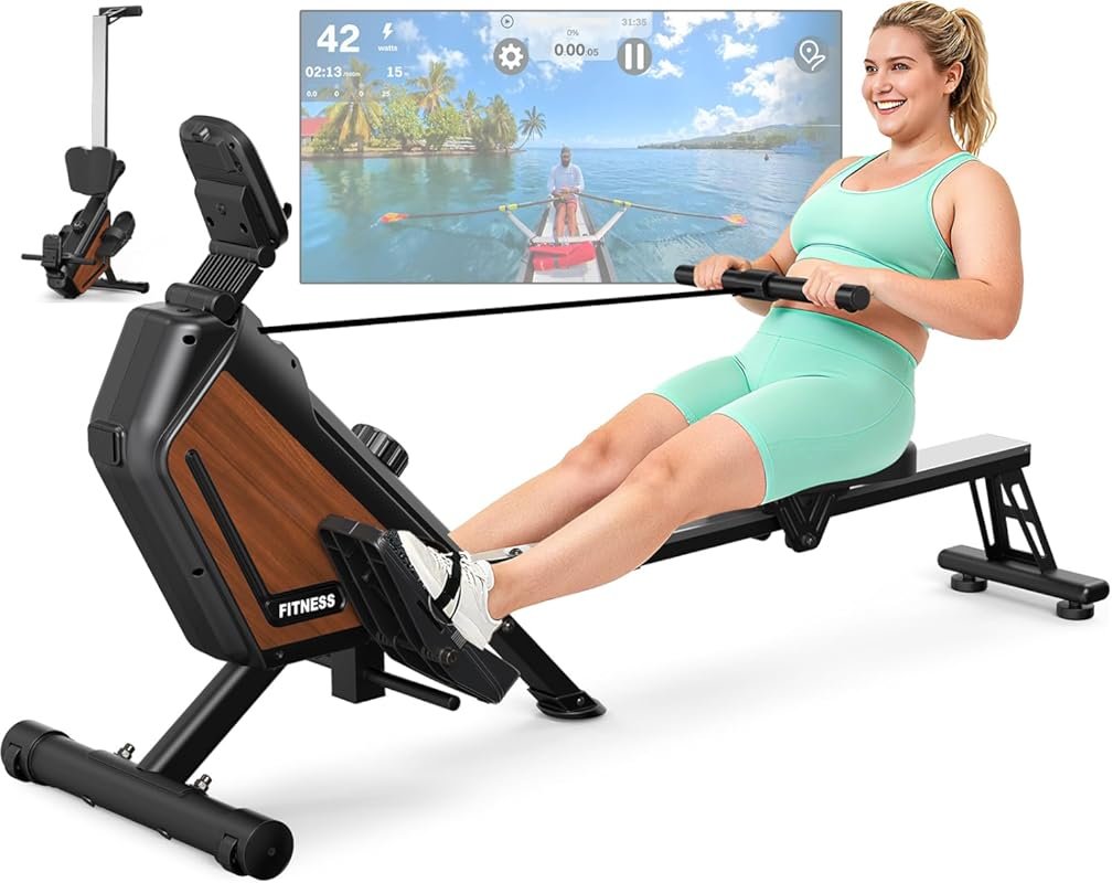 Quiet Magnetic Home Rowing Machine 16 Resistance Levels 350LB Capacity