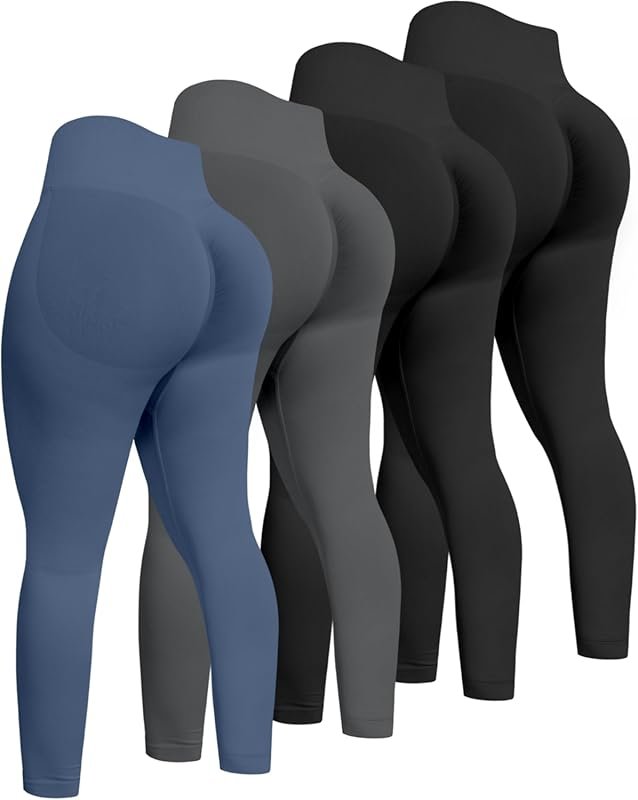 ATHVOTAR Women's High Waisted Seamless Butt Lifting Scrunch Gym Workou