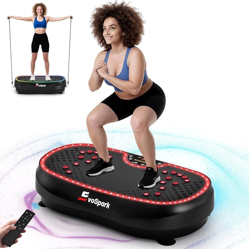 EvoSpark 2026 Dual Motor Vibration Plate for Weight Loss, Lymphatic Dr