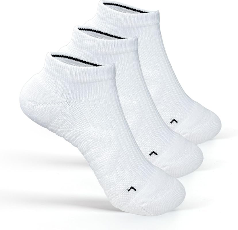 Tactia Unisex Athletic Running Ankle Socks Cushioned Anti-Blister Cool