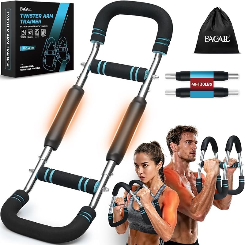 BAGAIL Twister Arm Trainer Adjustable 30-140lbs 5-9 Levels for Chest A