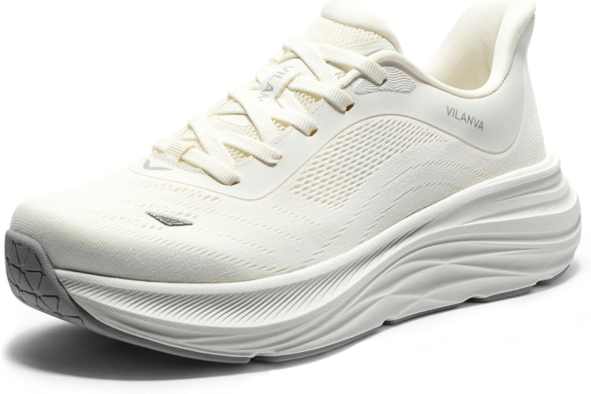 Vilanva Women's Cushioned Breathable Walking Shoes Non-Slip Running Te