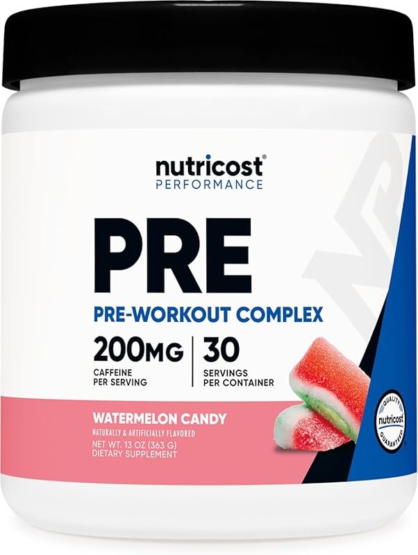 Nutricost Watermelon Candy Pre-Workout Powder GMO-Free Gluten-Free Veg