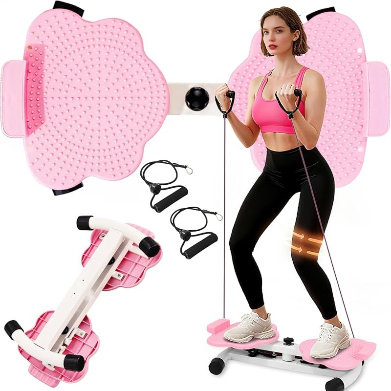 Ultra-Quiet 20dB Waist Twisting Ab Twister Board with Foot Massage for