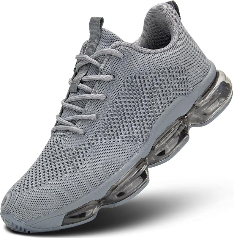 KEEZMZ Men's Air Cushion Breathable Running Shoes Non-Slip Tennis Bask