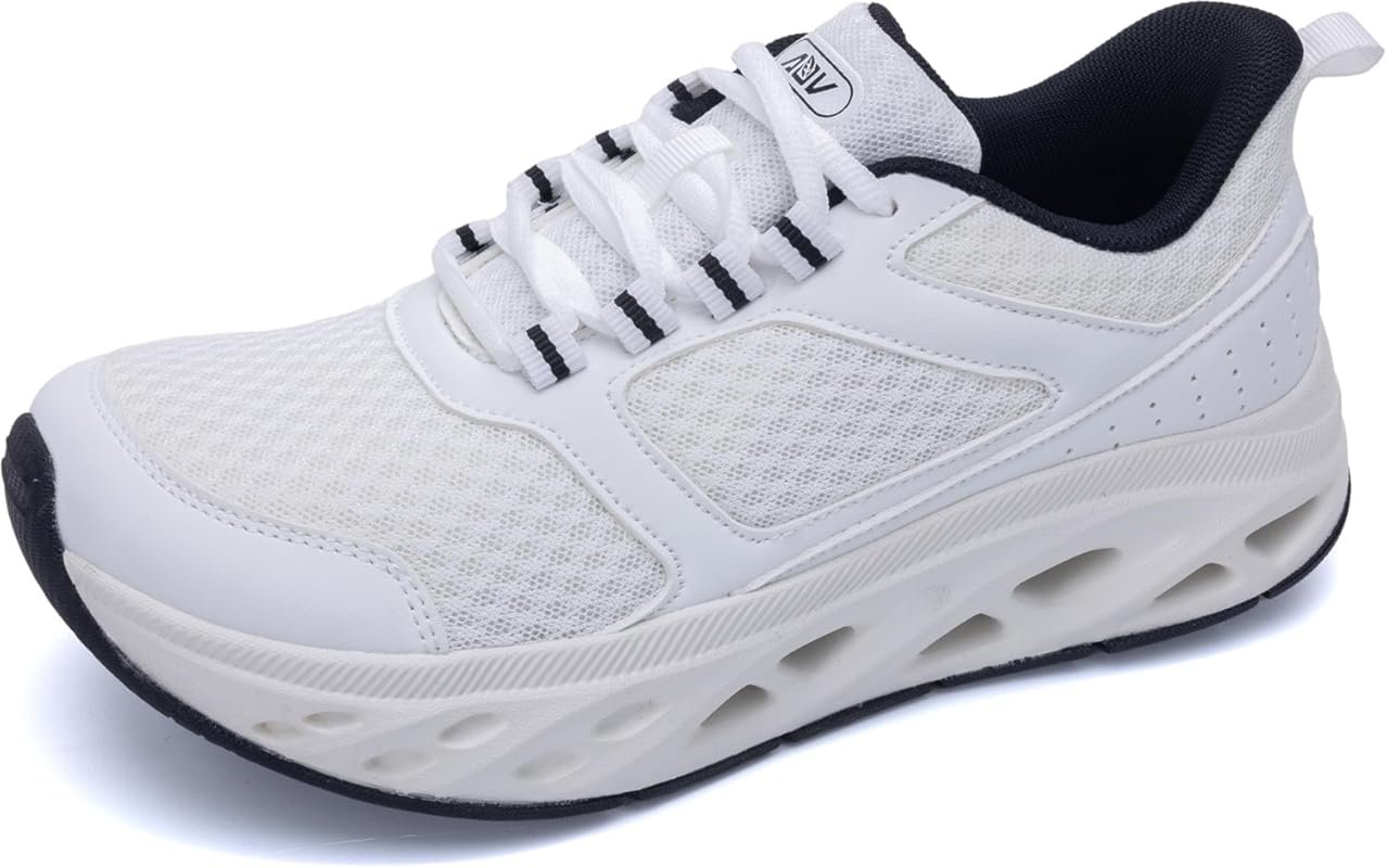 MAFEKE Women's Wide Toe Box Walking Shoes Orthotic Arch Support Sneake
