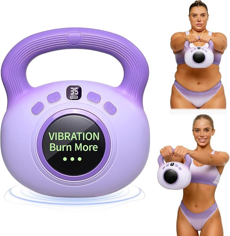 3LB Vibration Kettlebell for Women’s Fat Loss, Toning & Lymphatic Drai