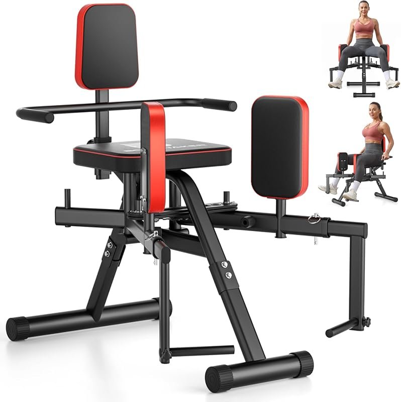 2-in-1 Hip Abductor & Adduction Machine with 6-Level Resistance & Enla