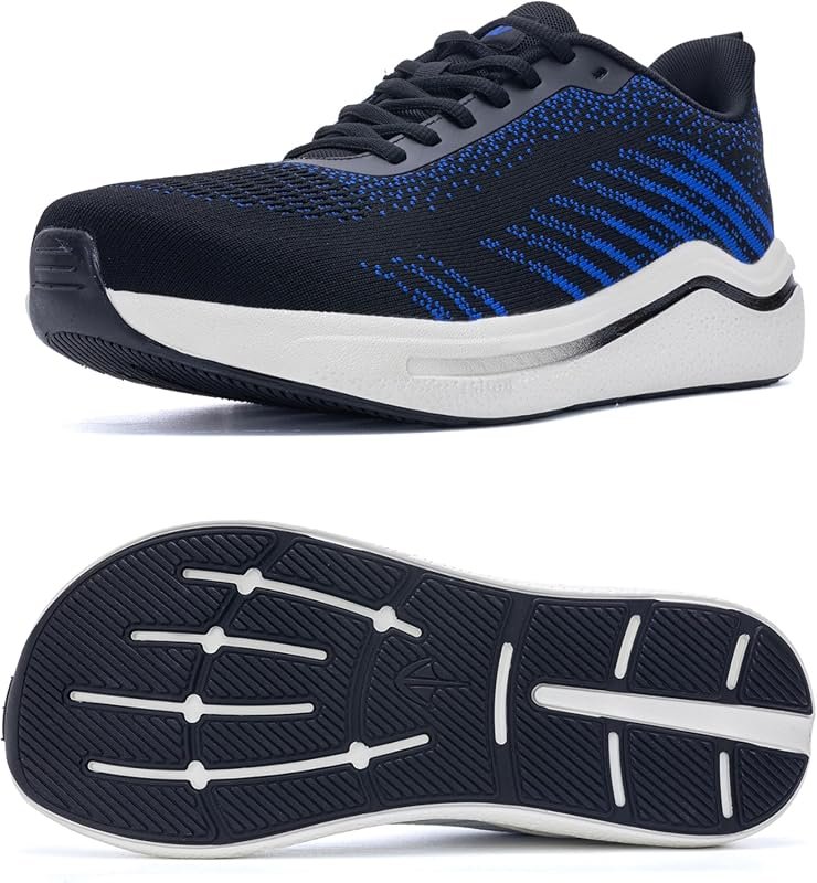MAFEKE Men's Wide Toe Box Walking Shoes Orthotic Arch Support Sneakers