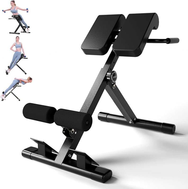 Adjustable Roman Chair for Core, Glutes & Lower Back Strength Training