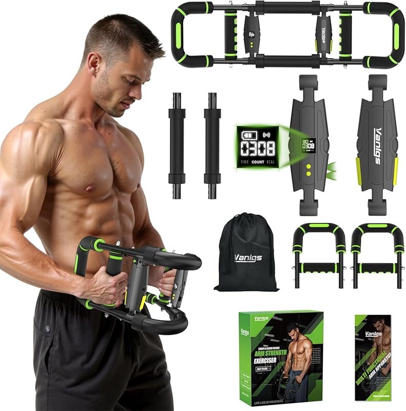 5-Level Adjustable Twister Arm Trainer, 40-130lb Resistance for Biceps