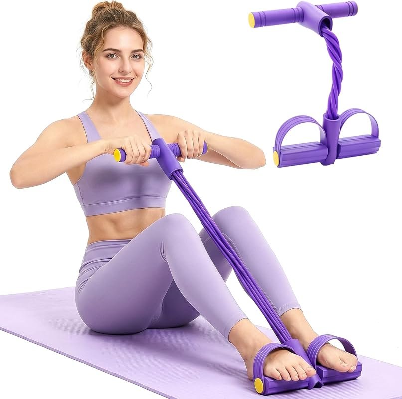 Enhanced 6-Tube Pedal Resistance Band with Handles for Full Body Arms 