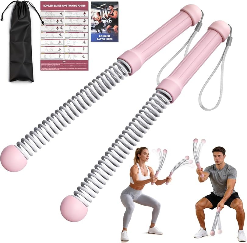 Weighted Ropeless Battle Ropes Portable Cordless with Poster Bag for H