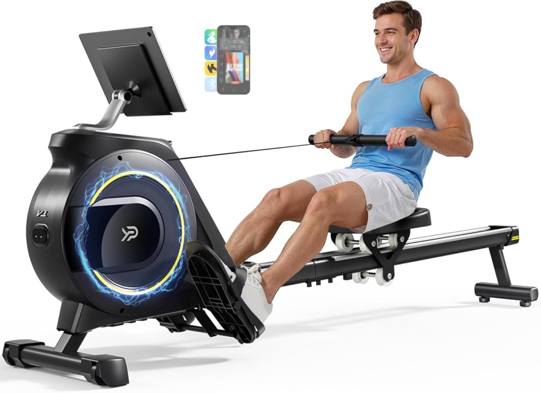 Home Foldable Magnetic Rowing Machine 350LB Capacity 16 Silent Resista