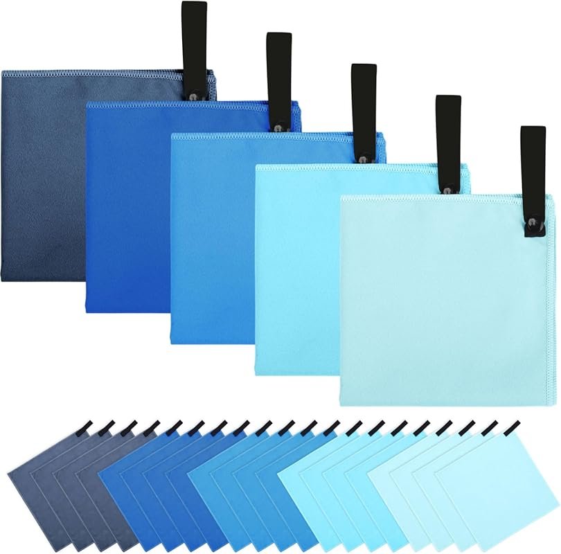 20 Pack Quick-Dry Microfiber Sweat Towels Gym Handkerchiefs Pocket Siz