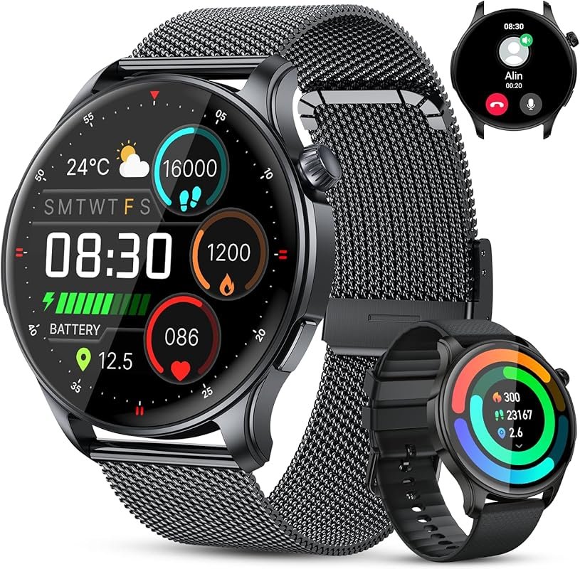 Smart Fitness Watch Men Women Make Answer Calls Waterproof Running Tra