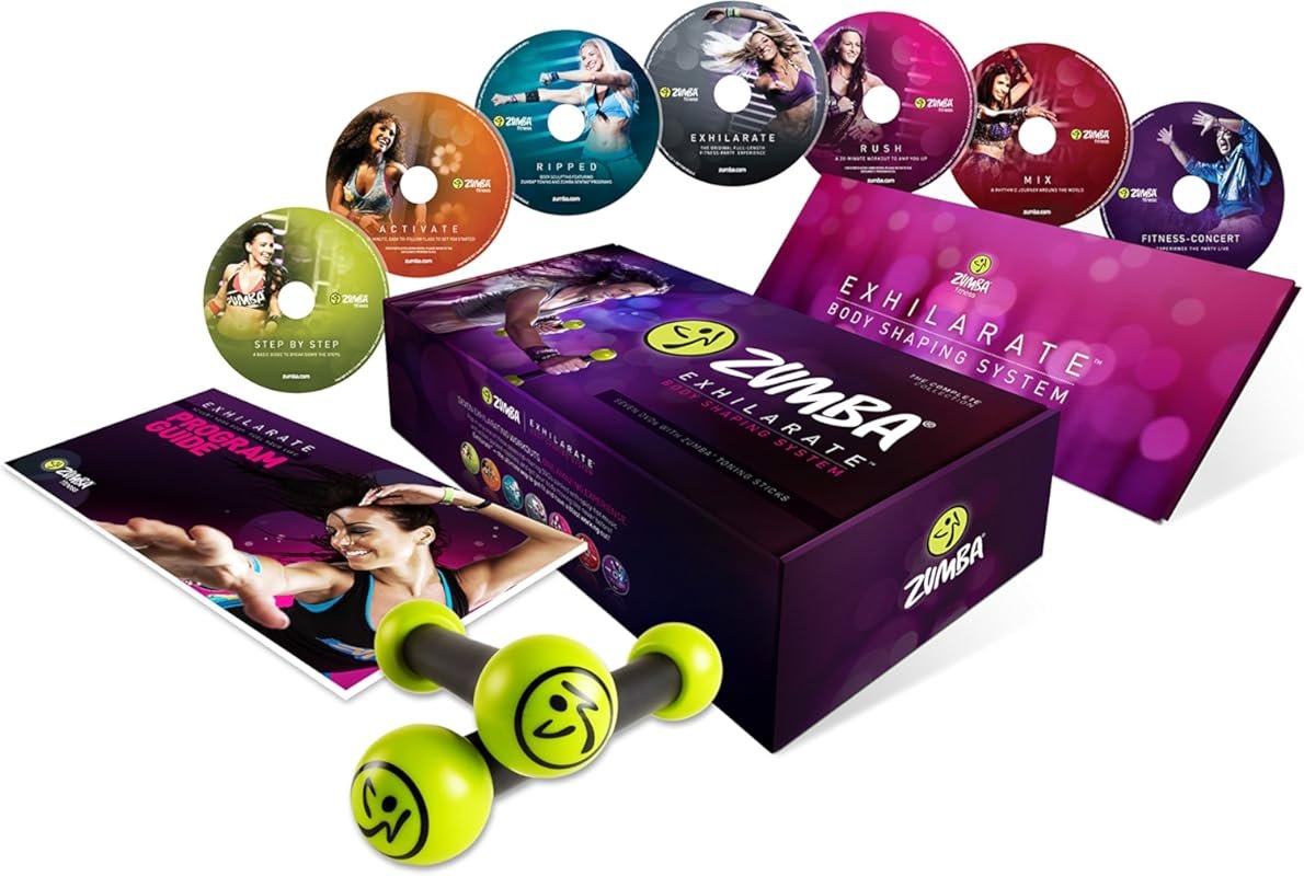 Zumba Fitness Exhilarate Body Shaping System DVD for Dynamic Dance Car