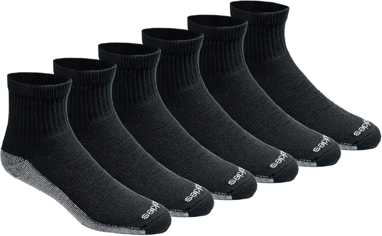 Dickies Men's Dri-Tech Moisture Control Quarter Socks in M-XXL (6/12/1