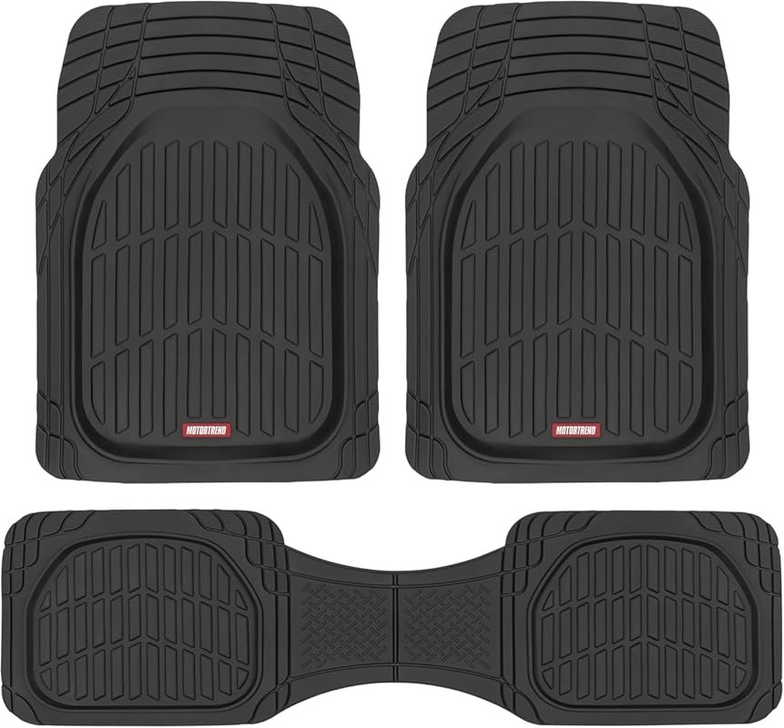 Motor Trend FlexTough All-Weather Universal Car Mats, Waterproof Deep 