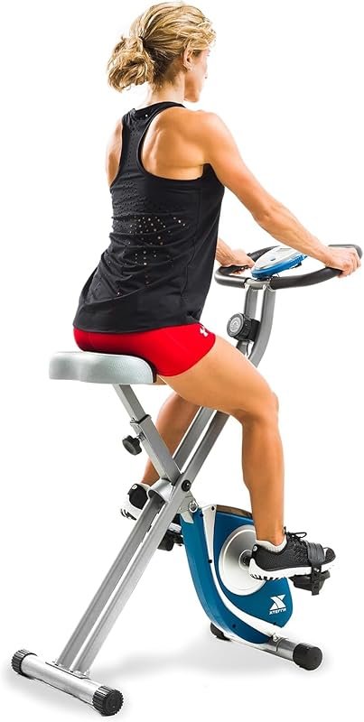 Compact Folding Exercise Bike, 225 LB Weight Capacity Space-Saving Bik
