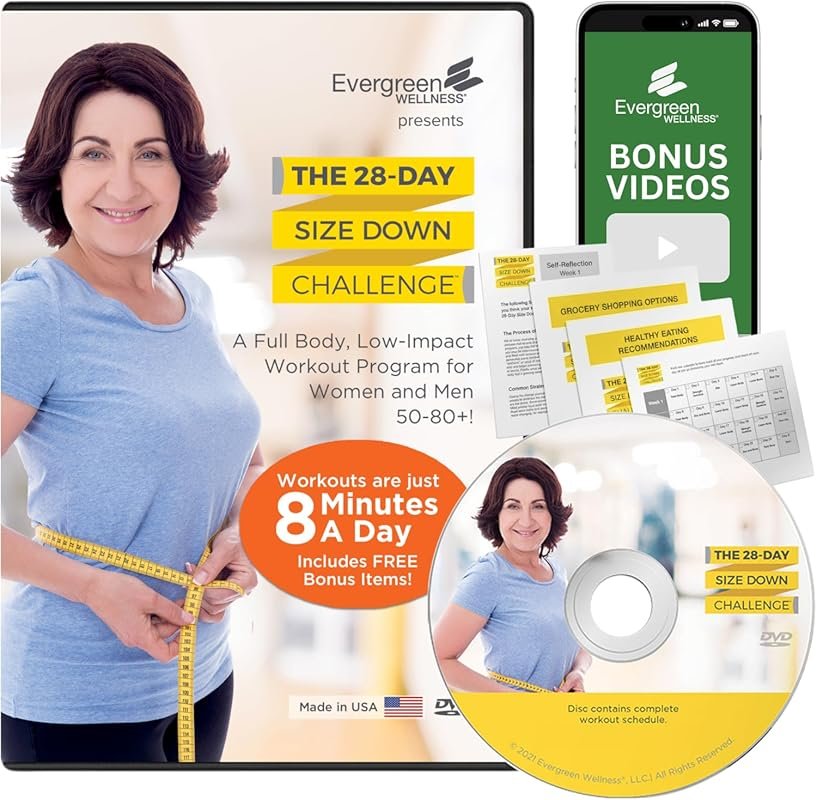 Exercise DVD for Seniors - 28 Day Size Down Low Impact Workout Under 1
