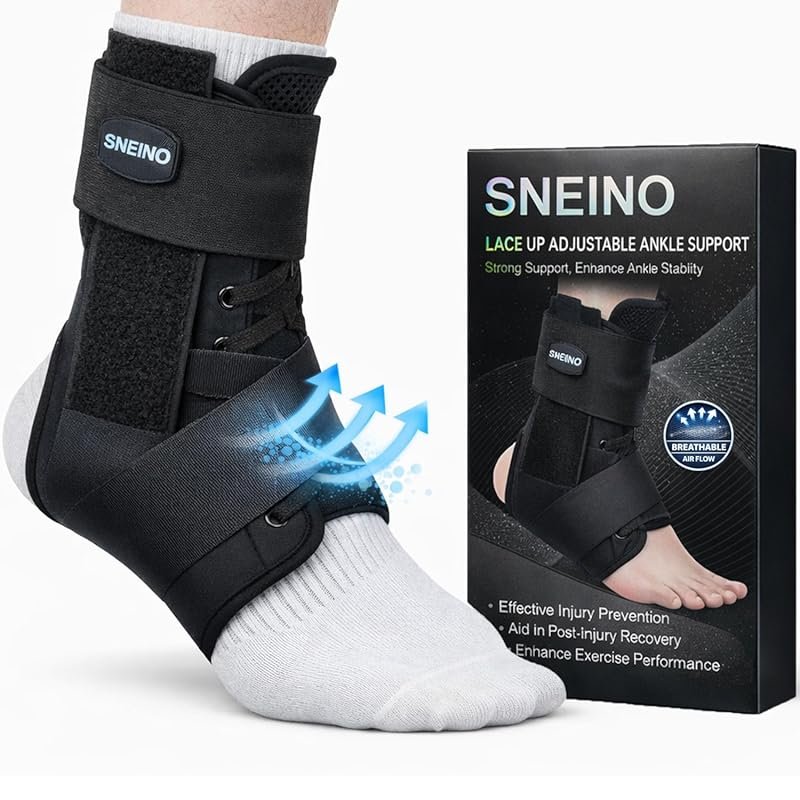 Lace-Up Ankle Brace for Sprained Ankle, Achilles & Tendon Support – Id