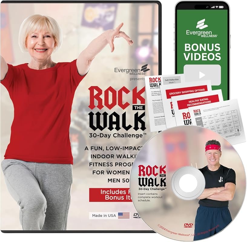Walking Exercise DVD for Seniors - Rock the Walk 30 Day Challenge, 8 M