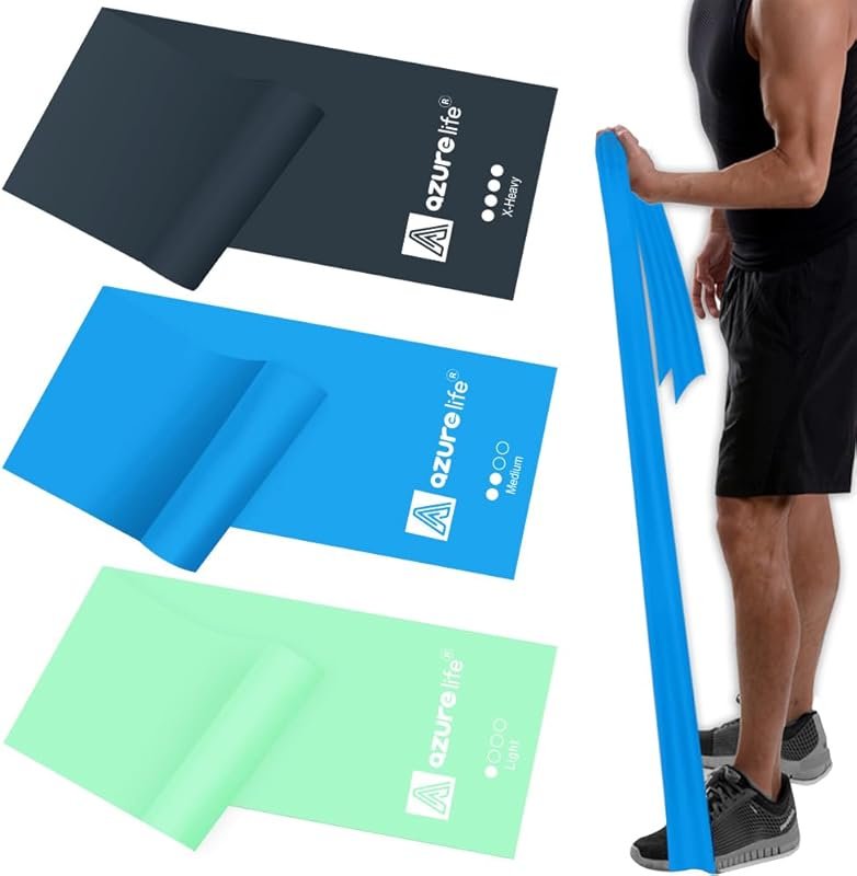 AZURELIFE Professional Non-Latex Long Resistance Bands for Physical Th